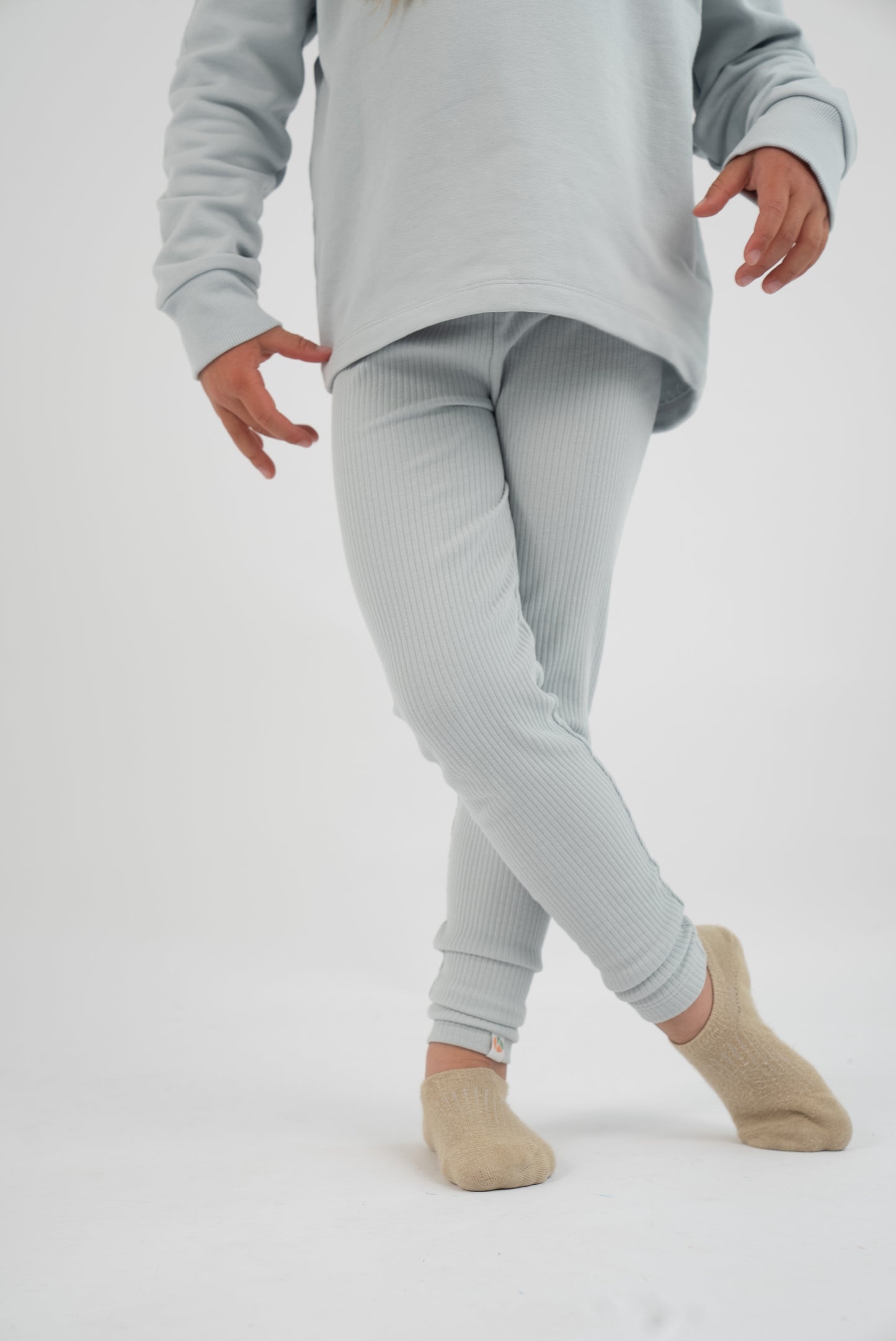 Komfort-Leggings – Puderblau